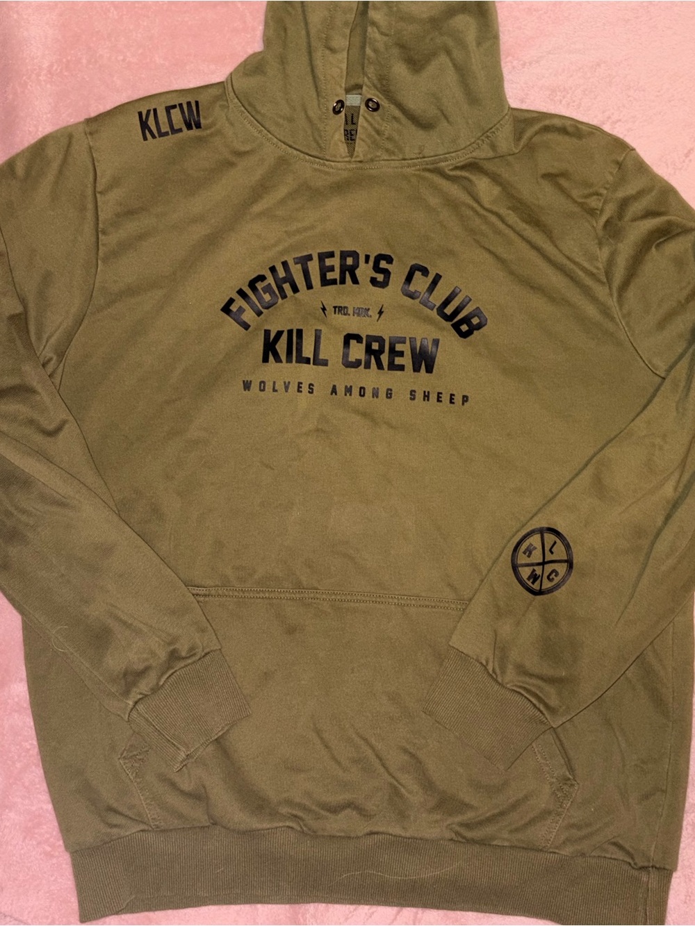 Kill Crew Olive Green Crewneck Sweater with Black Graphic